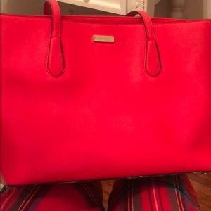 Red Kate Spade tote bag
